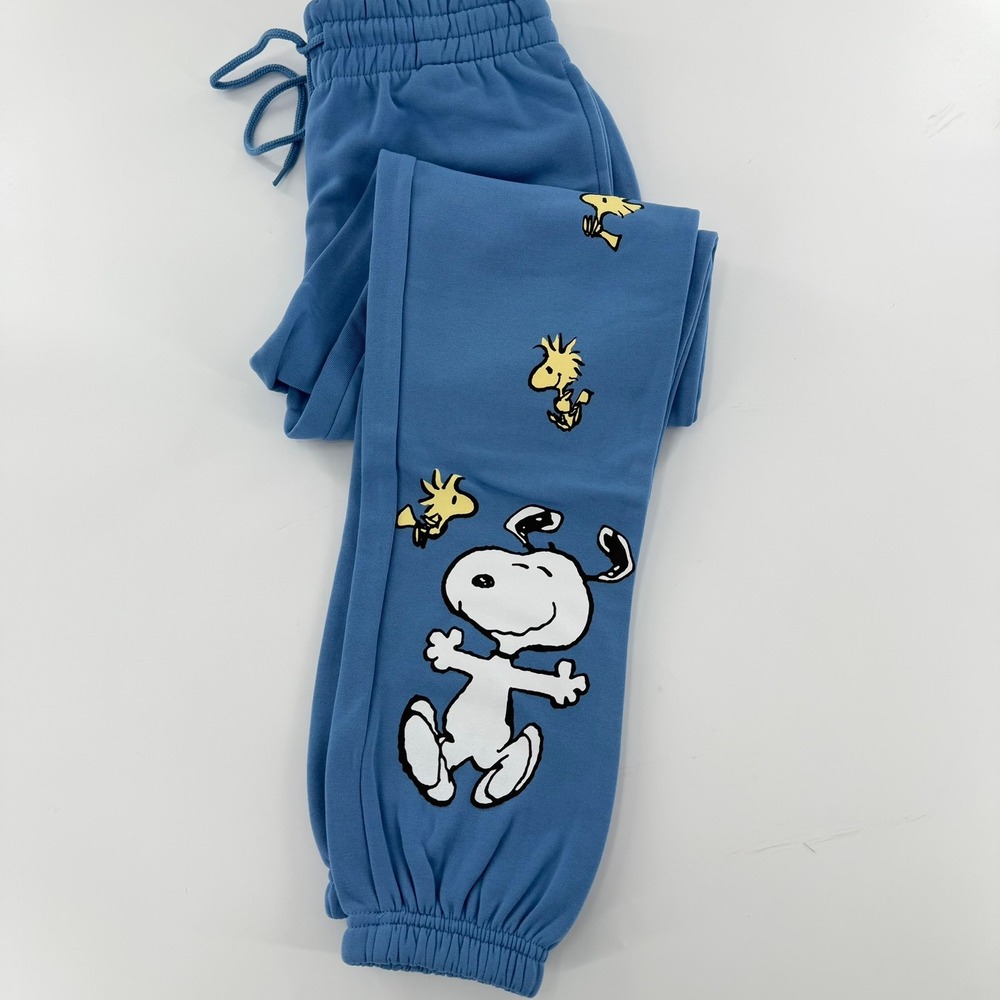 Peanuts Snoopy Woodstock Joggers Modern Women XXS Blue